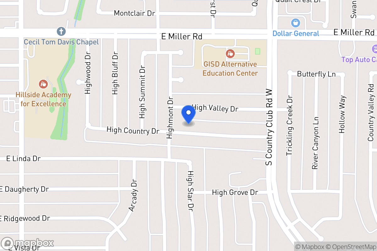 Map of 1109 High Country Dr