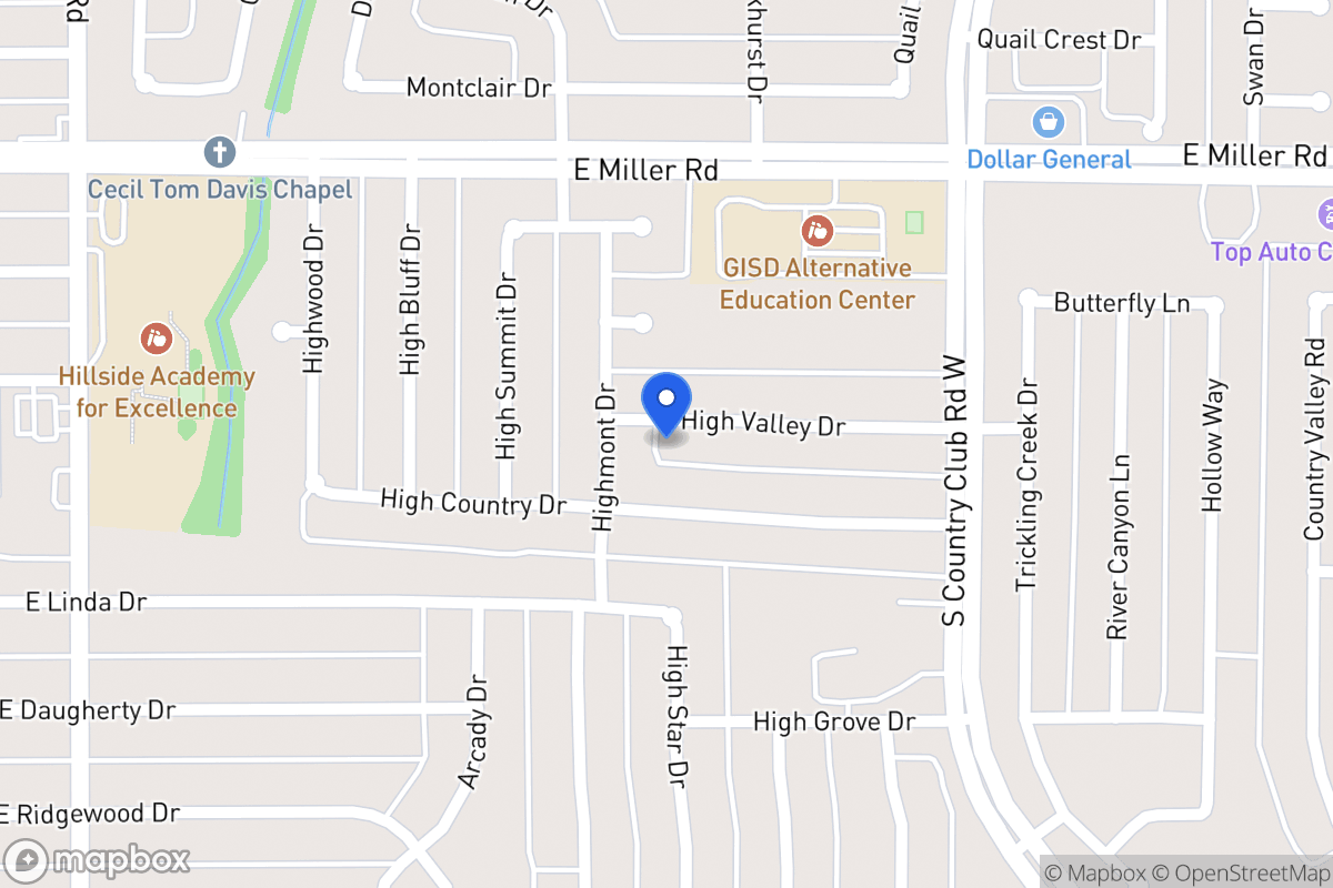 Map of 1110 High Valley Dr