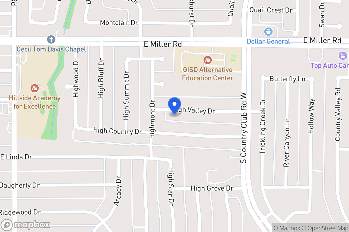 Map of 1114 High Valley Dr