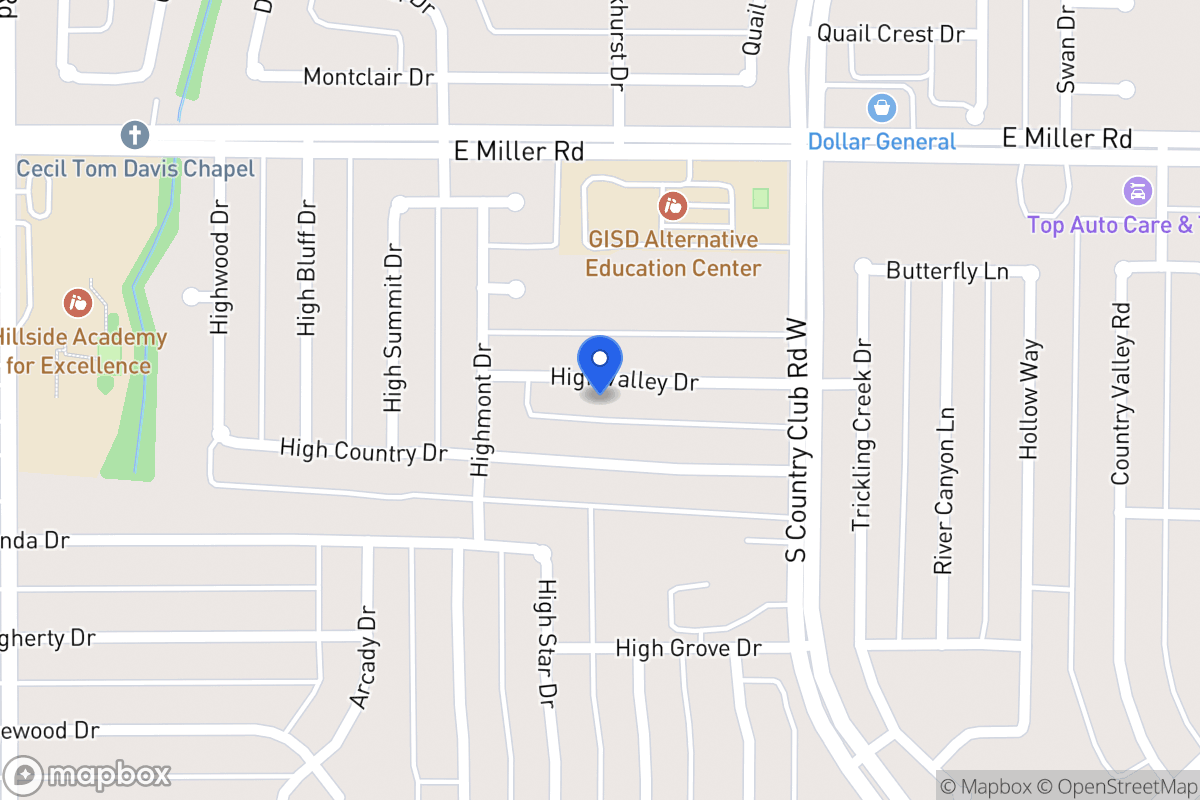 Map of 1122 High Valley Dr