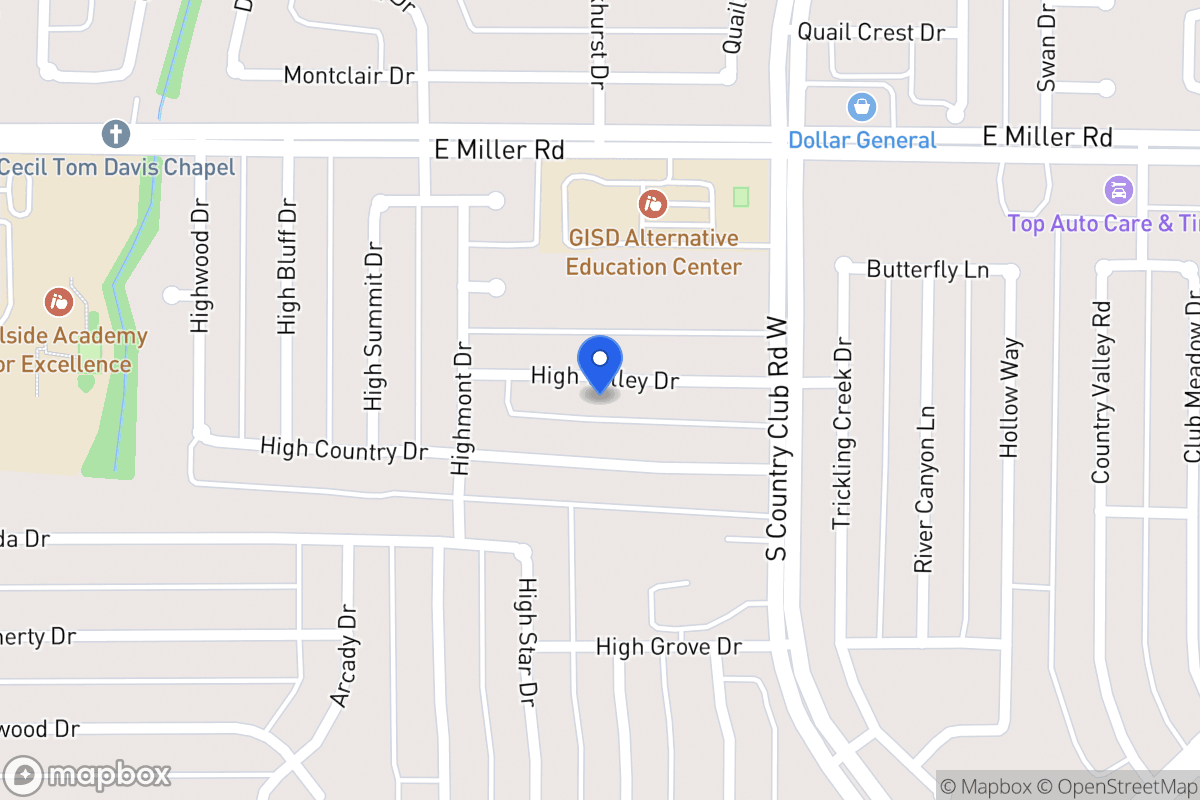 Map of 1126 High Valley Dr