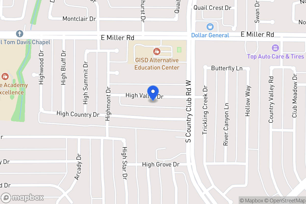 Map of 1202 High Valley Dr