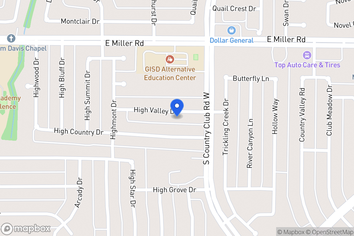 Map of 1210 High Valley Dr