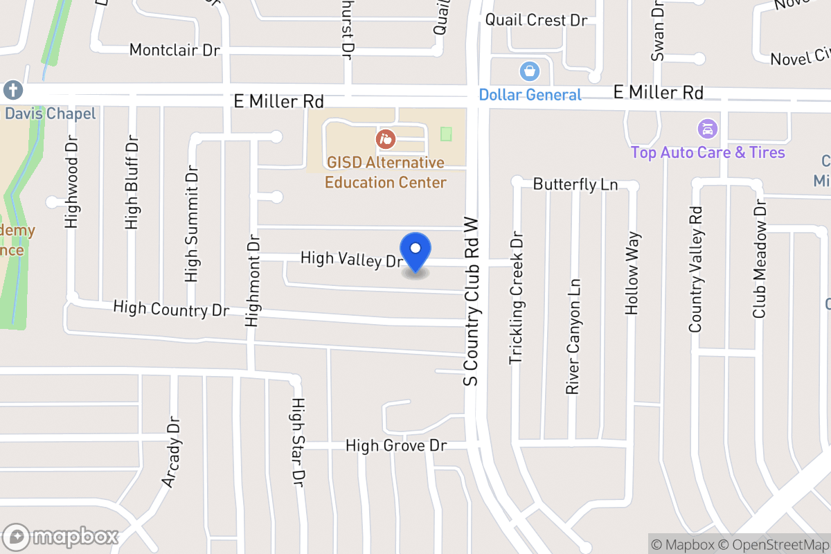 Map of 1214 High Valley Dr