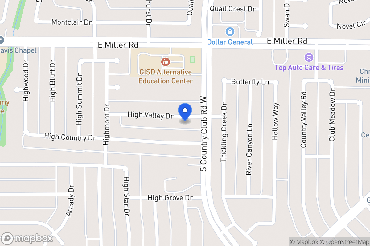 Map of 1218 High Valley Dr
