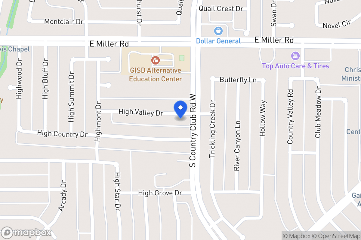 Map of 1222 High Valley Dr