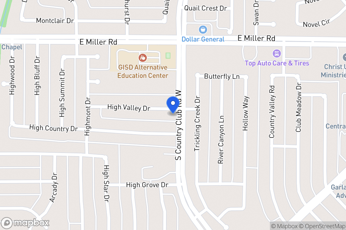 Map of 1226 High Valley Dr