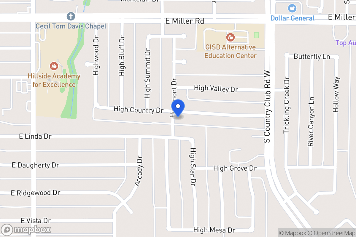 Map of 1102 High Country Dr