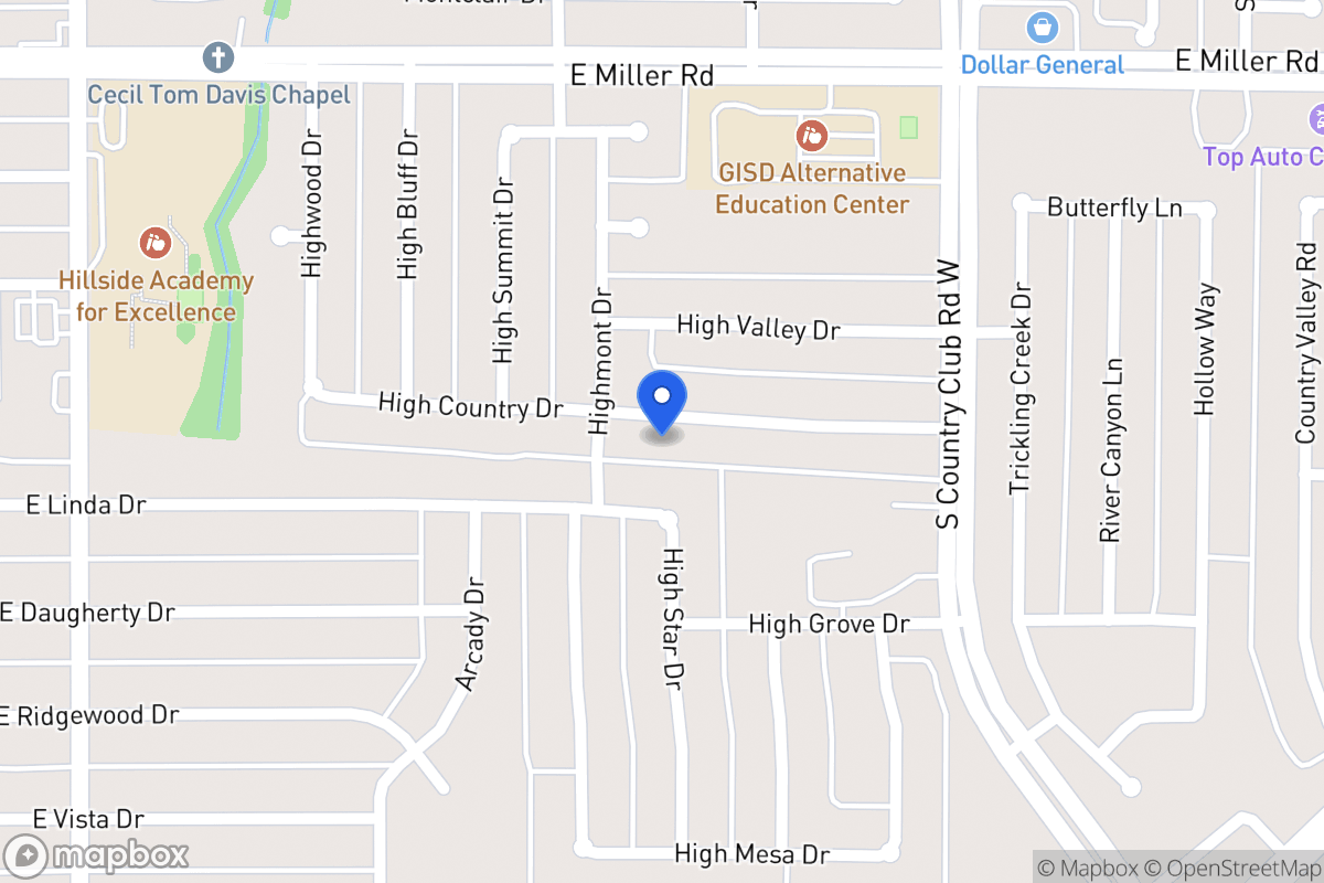 Map of 1110 High Country Dr