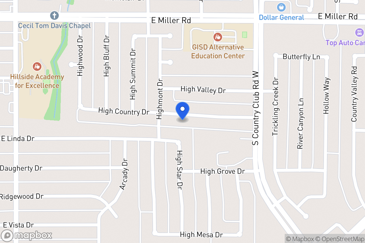 Map of 1114 High Country Dr