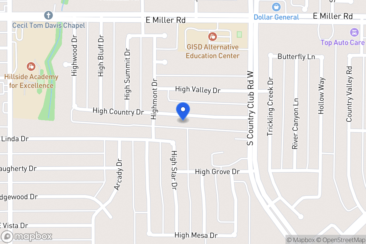 Map of 1118 High Country Dr