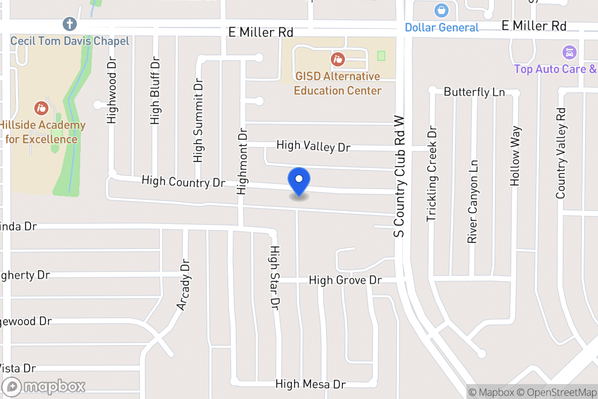 Map of 1122 High Country Dr