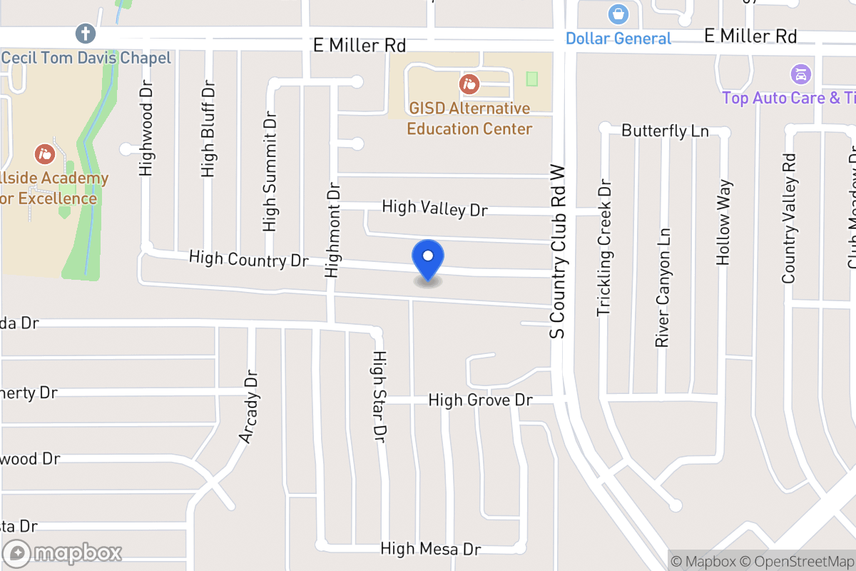 Map of 1126 High Country Dr