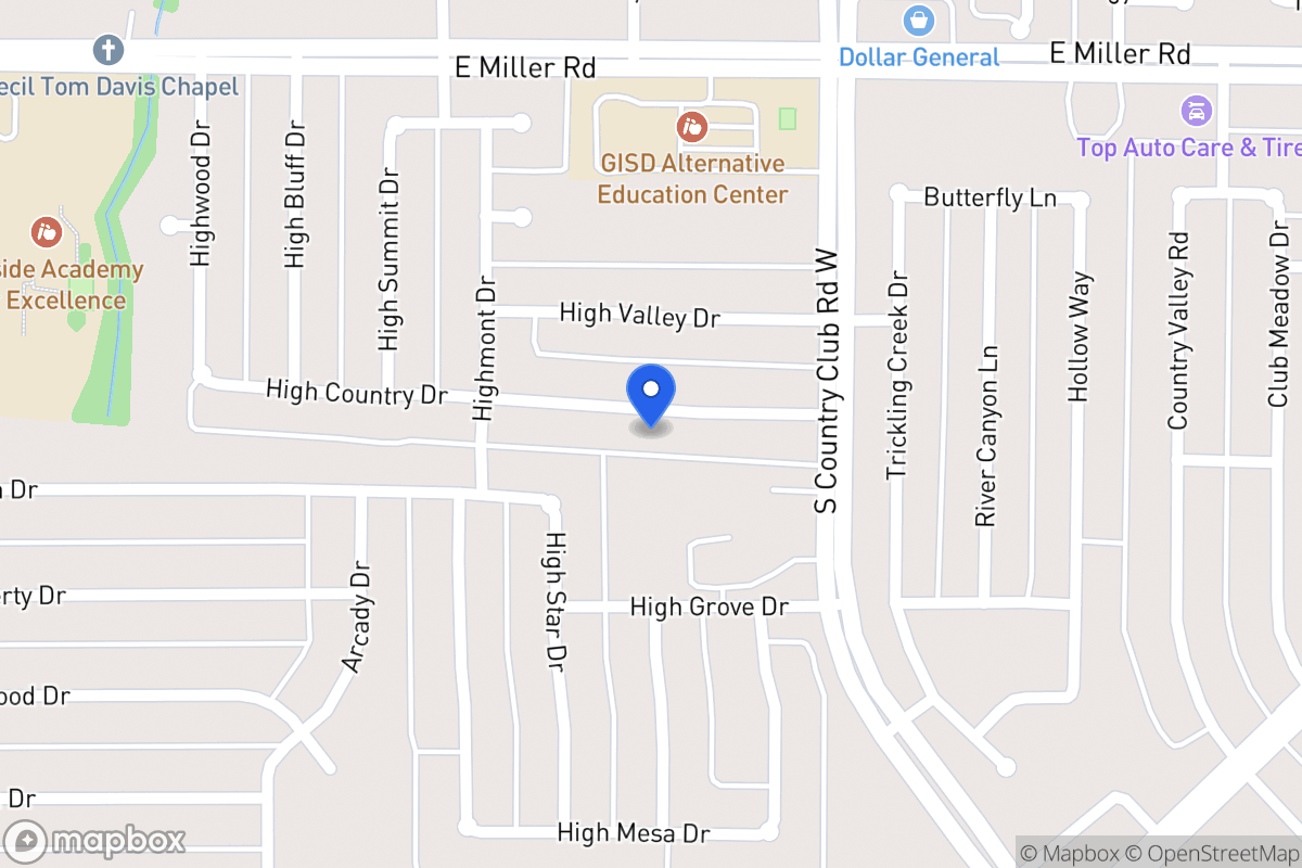 Map of 1202 High Country Dr