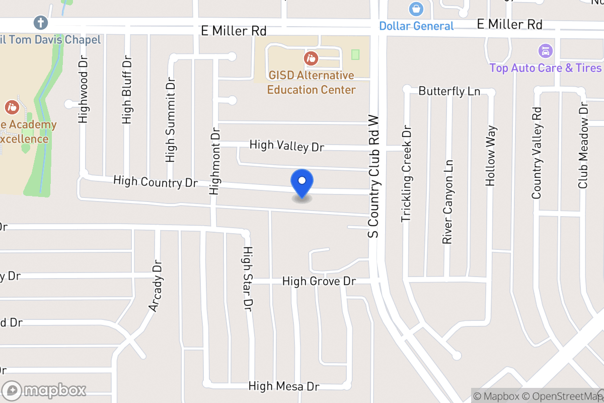 Map of 1206 High Country Dr