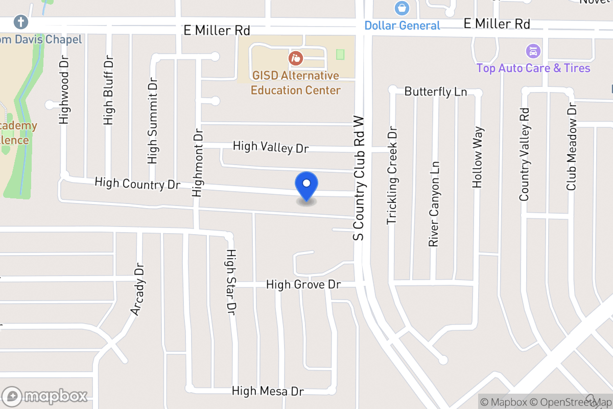 Map of 1214 High Country Dr