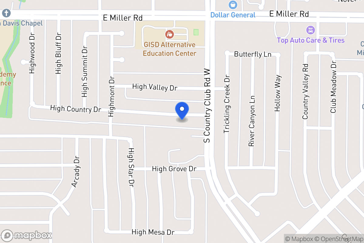 Map of 1218 High Country Dr