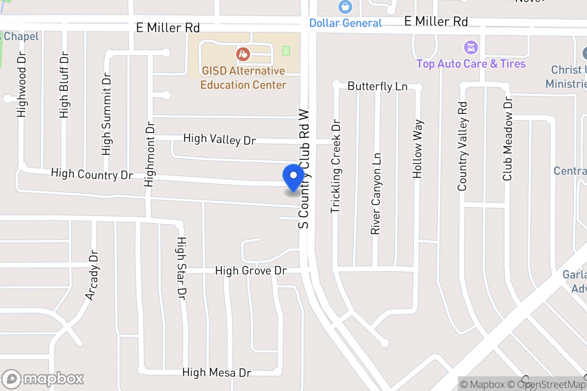 Map of 1230 High Country Dr