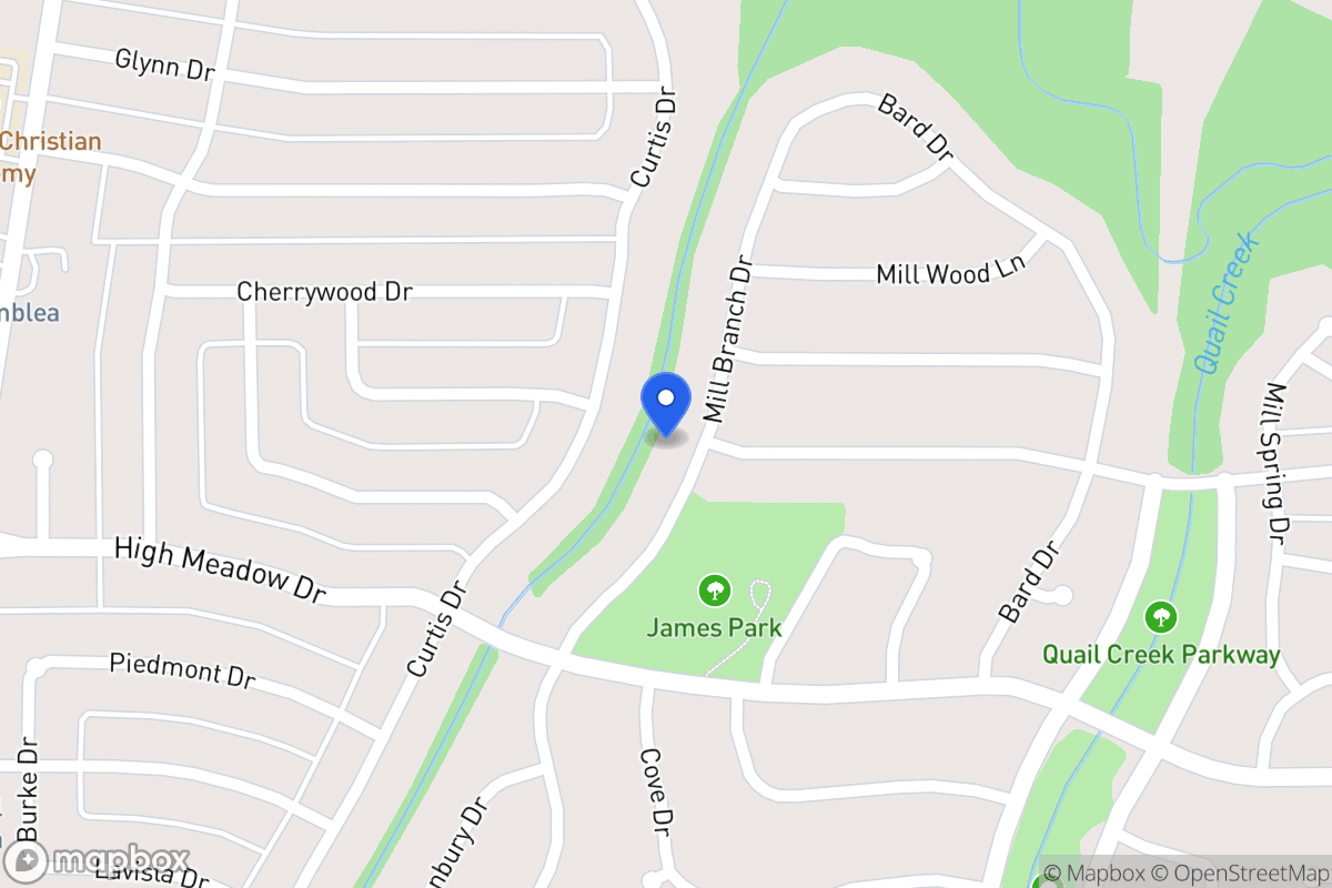 Map of 1101 Mill Branch Dr
