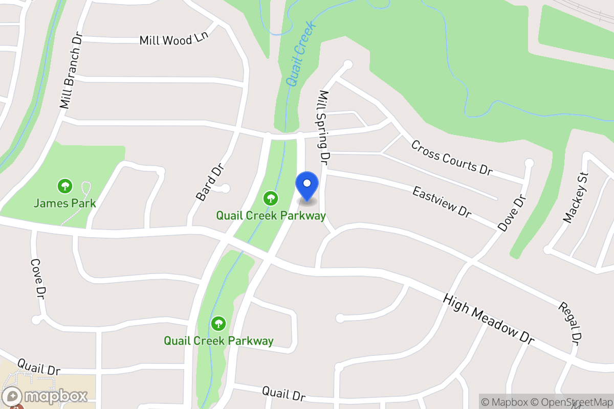 Map of 1205 Mill Spring Dr