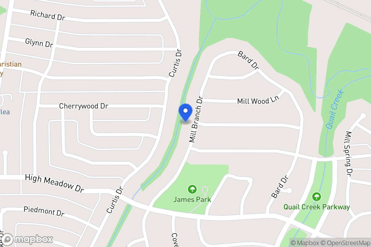 Map of 1001 Mill Branch Dr