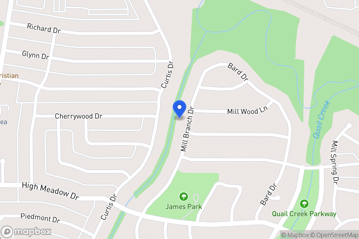 Map of 909 Mill Branch Dr