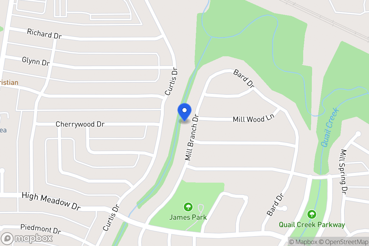 Map of 905 Mill Branch Dr