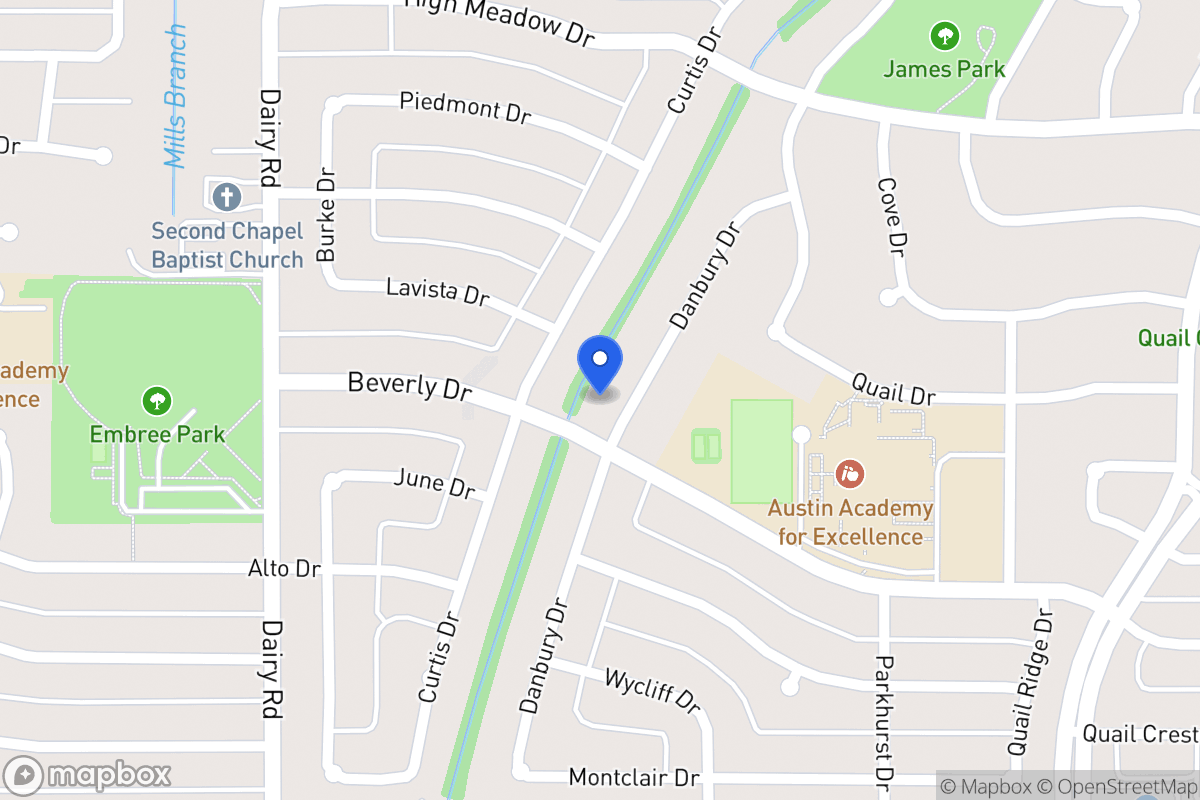 Map of 1613 Danbury Dr