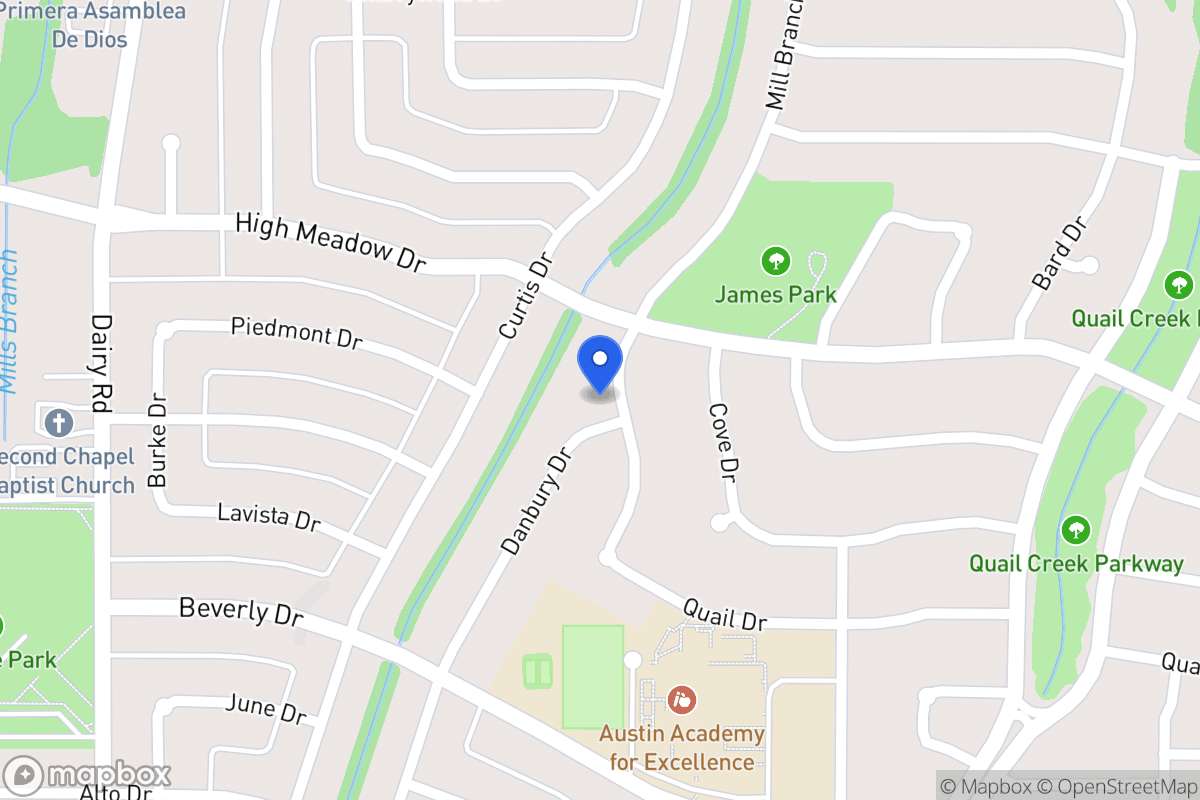 Map of 1401 Danbury Dr
