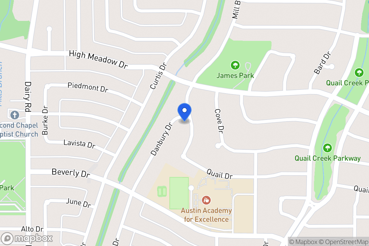 Map of 1402 Danbury Dr