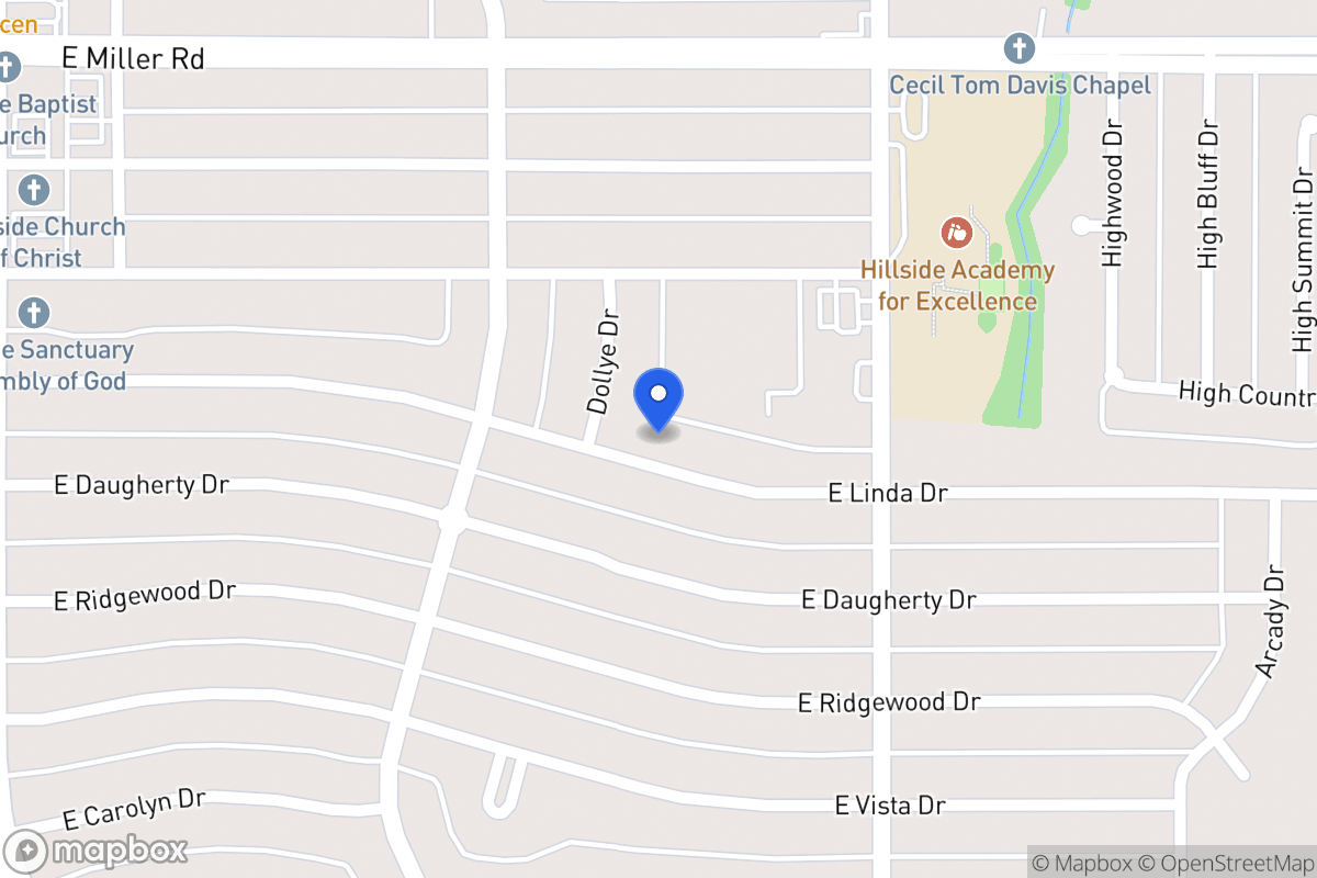 Map of 609 E Linda Dr