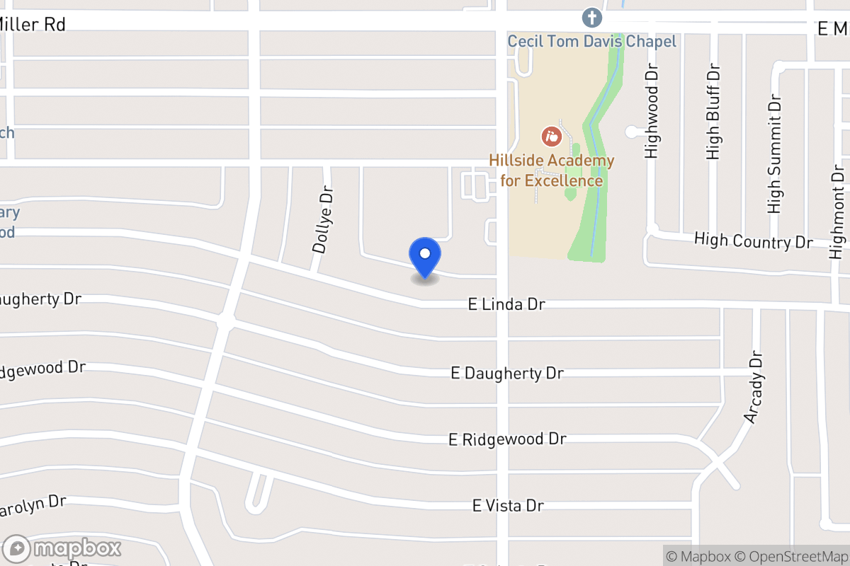 Map of 707 E Linda Dr
