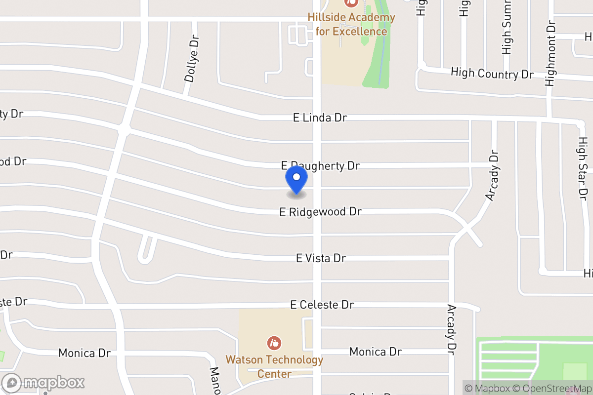Map of 723 E Ridgewood Dr