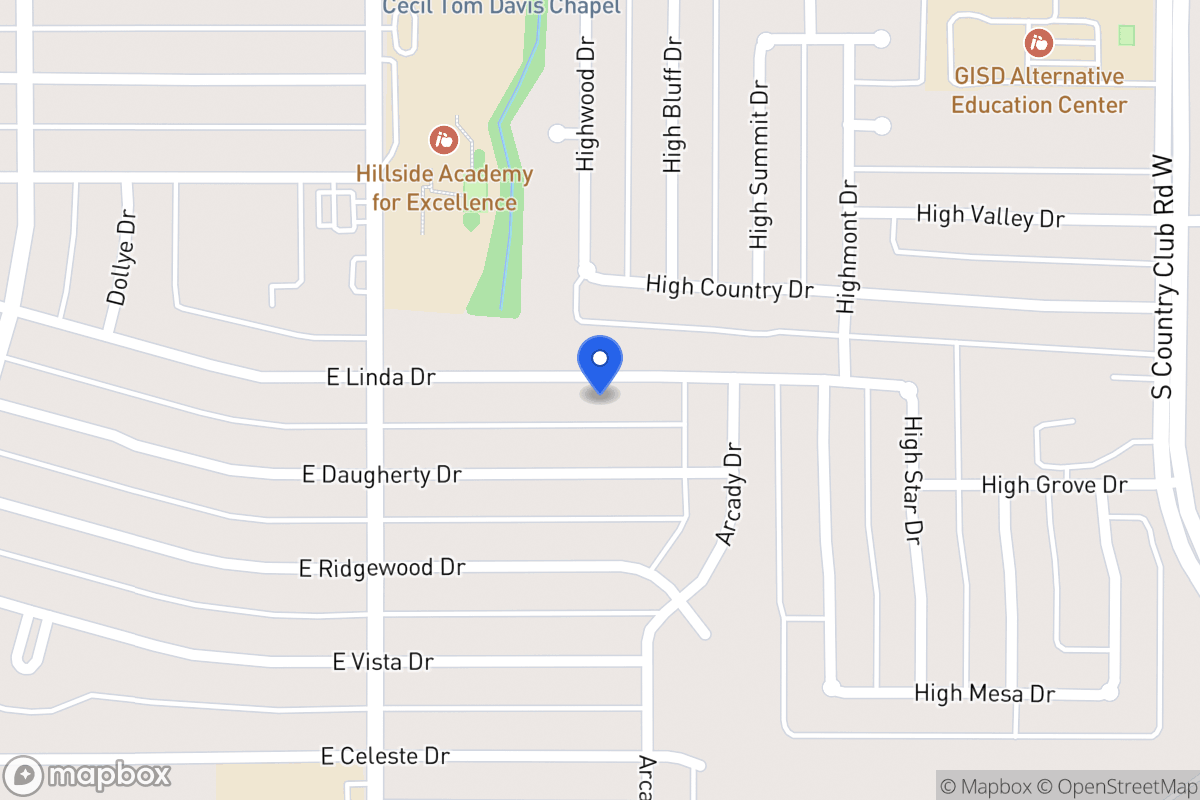 Map of 910 E Linda Dr