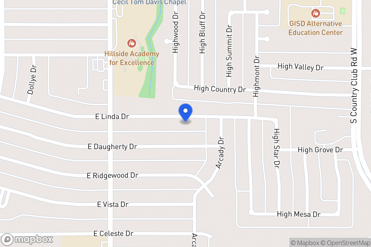 Map of 914 E Linda Dr