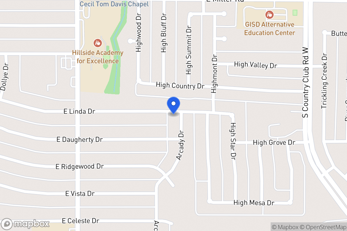 Map of 2301 Arcady Dr