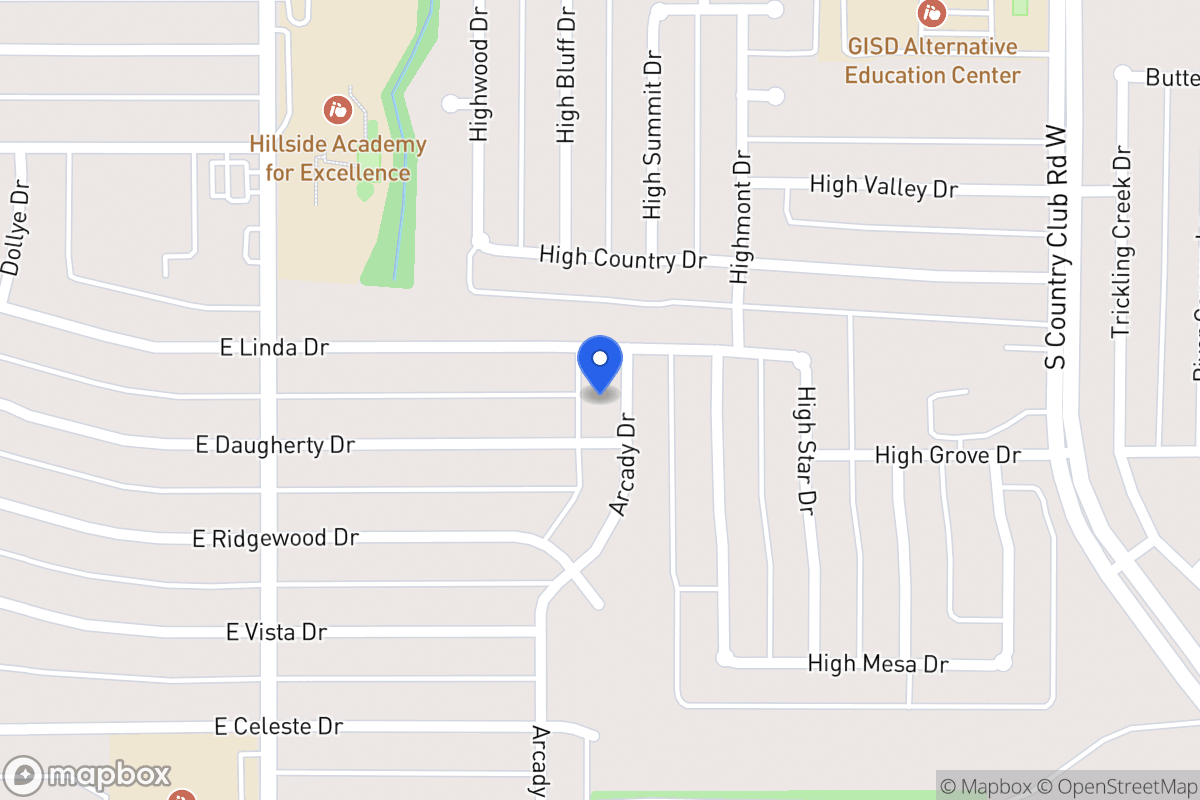 Map of 2309 Arcady Dr