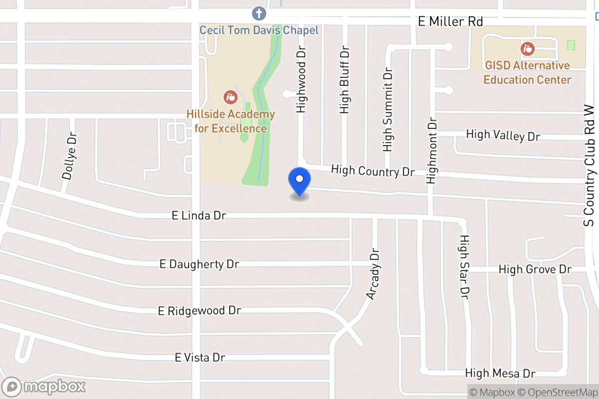 Map of 909 E Linda Dr