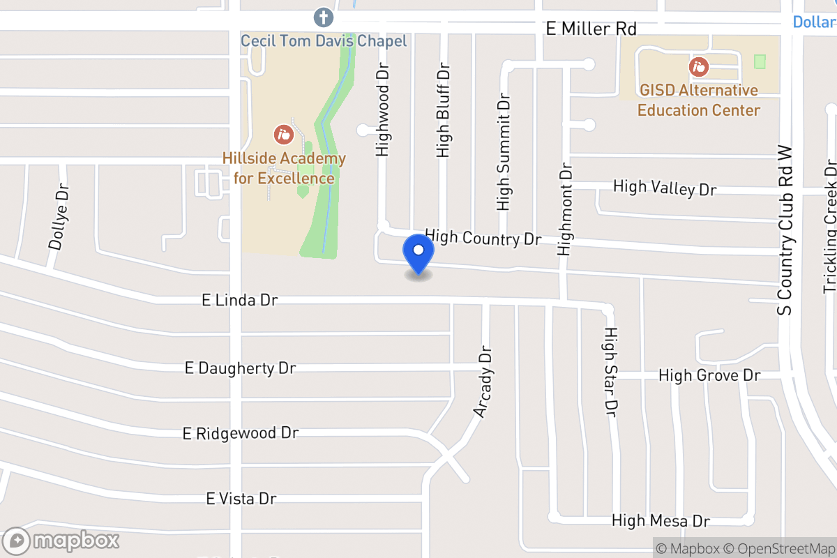 Map of 921 E Linda Dr