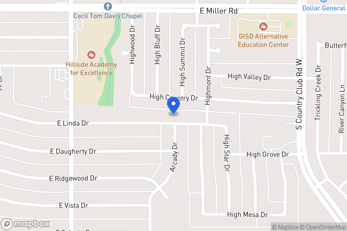 Map of 1009 E Linda Dr