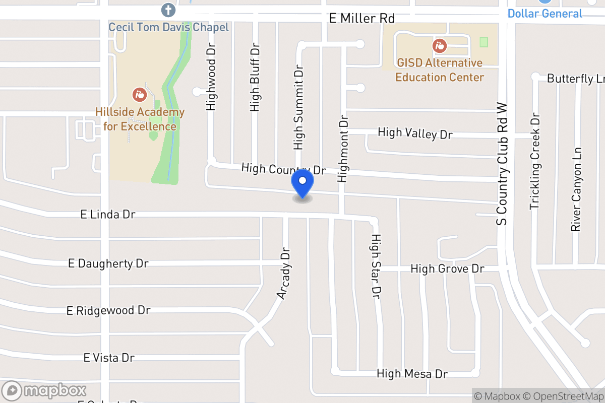Map of 1017 E Linda Dr