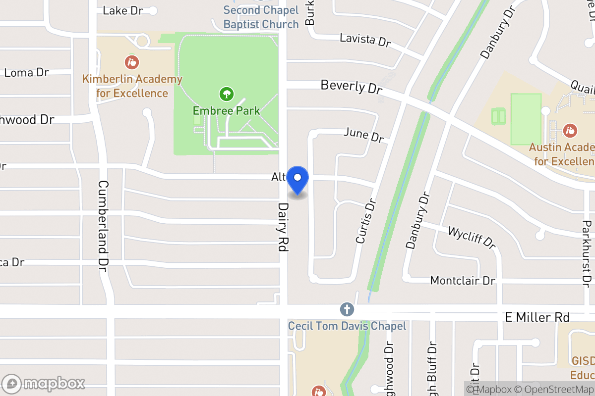 Map of 1805 Burke Dr