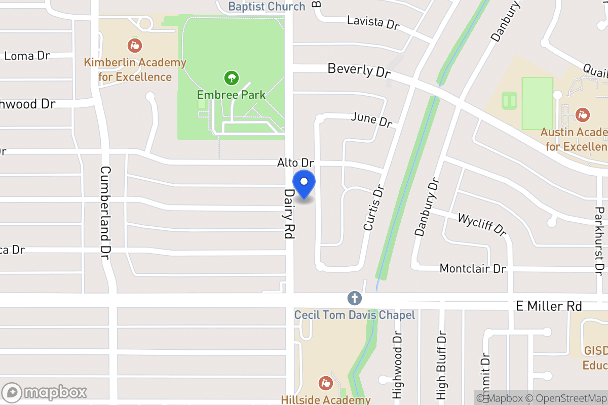 Map of 1813 Burke Dr