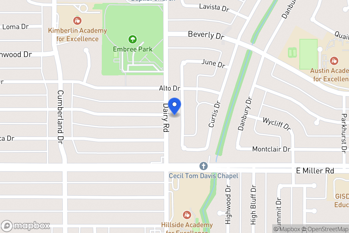 Map of 1817 Burke Dr