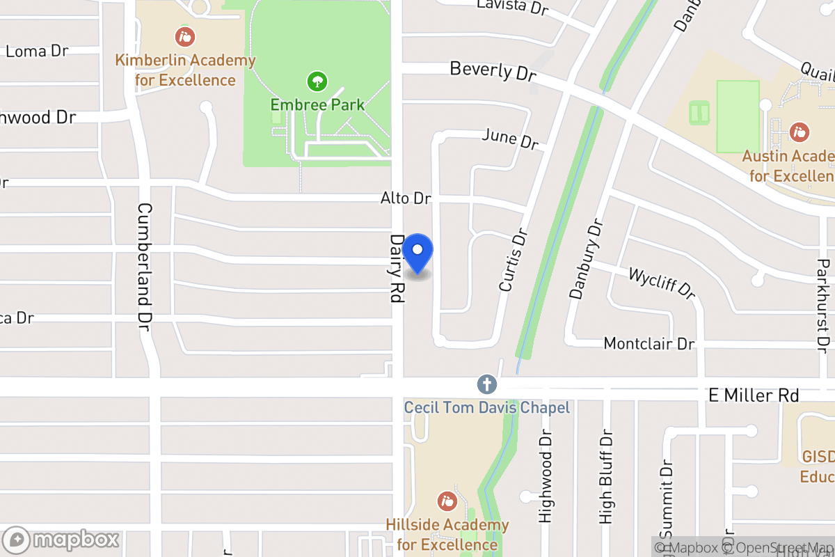 Map of 1821 Burke Dr