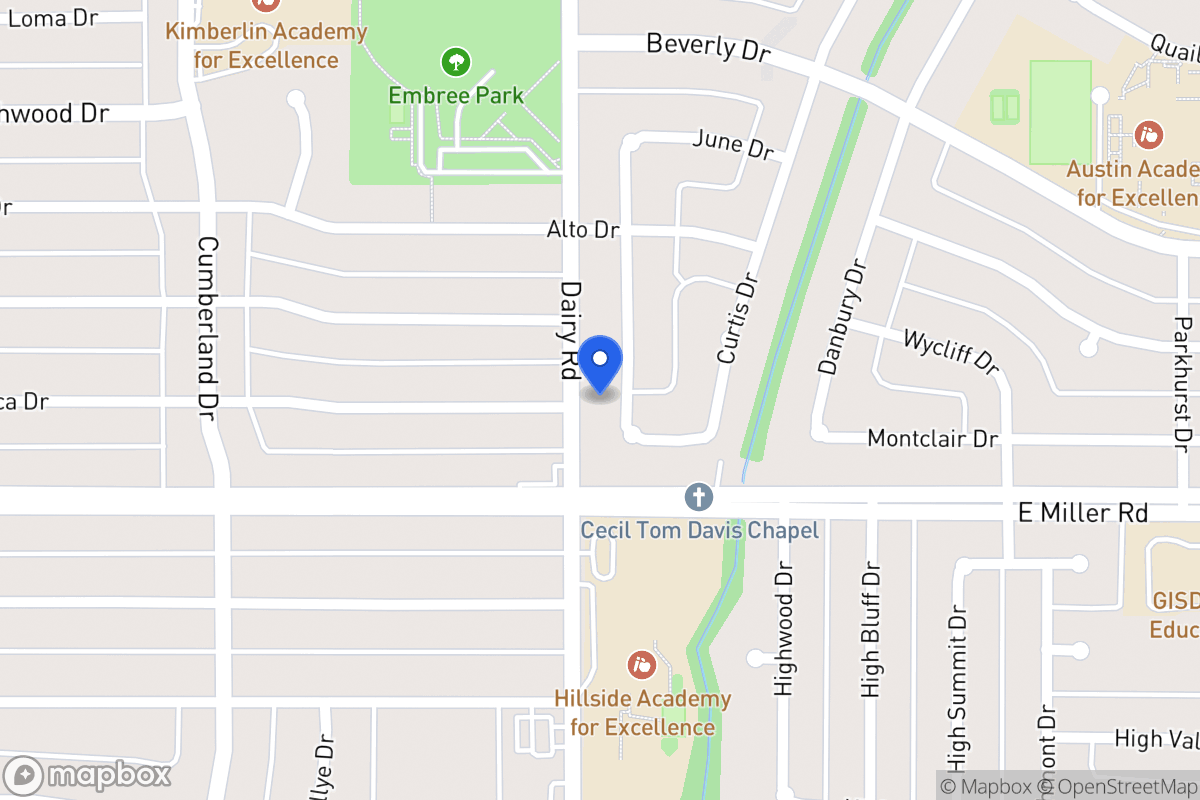 Map of 1909 Burke Dr