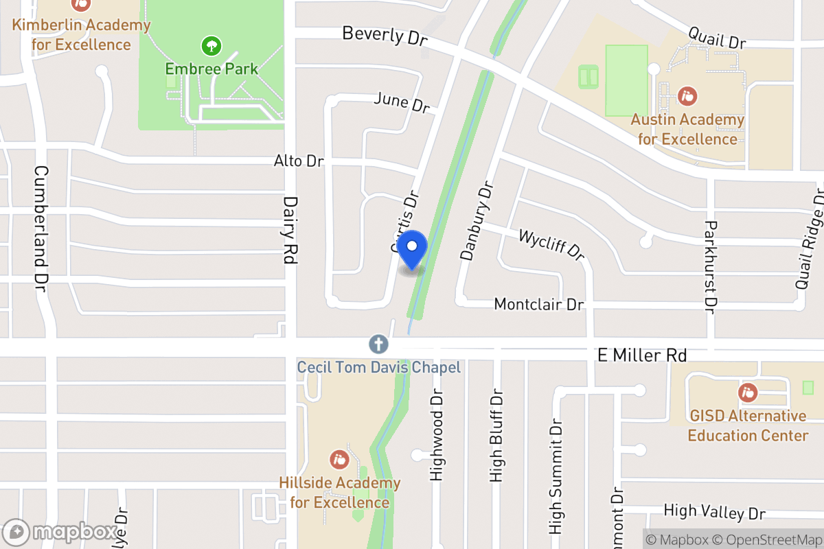 Map of 1906 Curtis Dr
