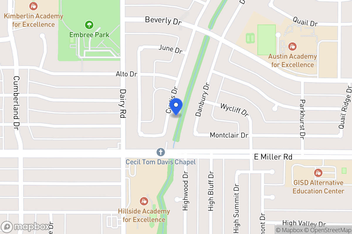 Map of 1902 Curtis Dr