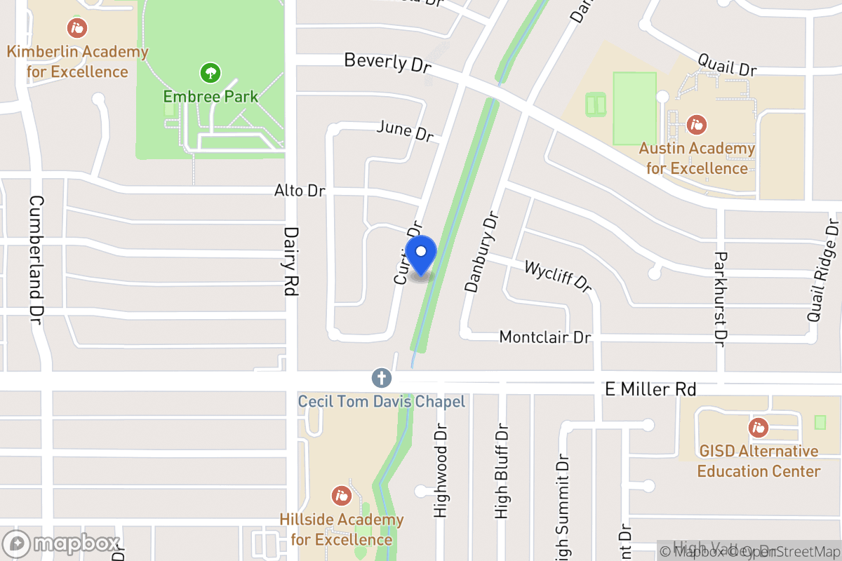 Map of 1822 Curtis Dr