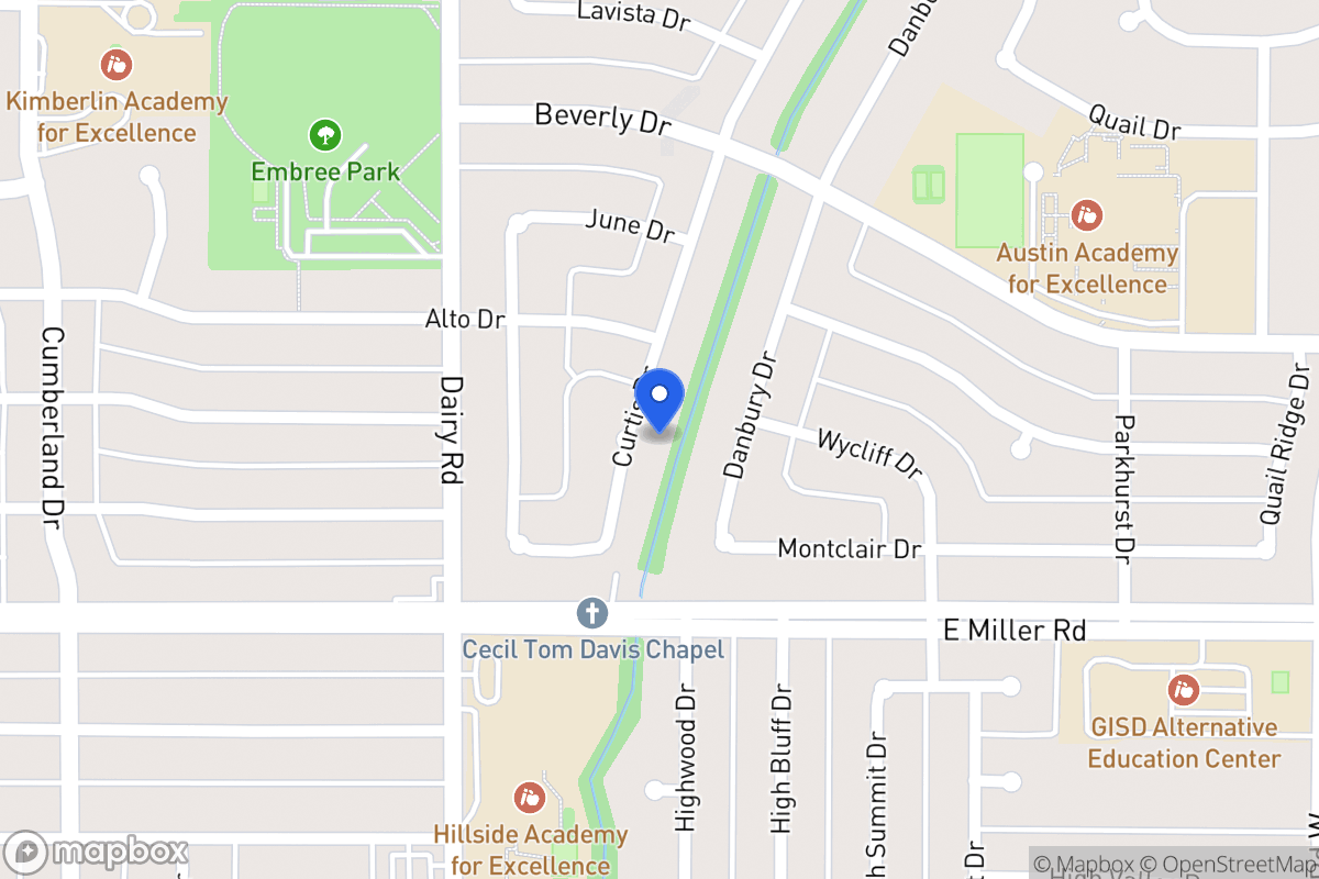 Map of 1818 Curtis Dr